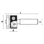 hw insert flush trim bits with ball bearing guide z2