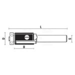 hw insert flush trimming bits with ball bearing - S8 D12.7 Z2 B20 L62