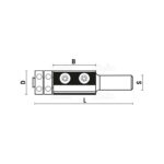 hw insert flush trimming bits with lower double ball bearings z2 - S12 D19 Z2 B50 L100