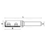 hw insert flush trimming bits z1 - S8 D12 B29.5 L66