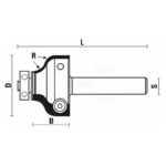 hw insert ogee bits with ball bearing z2 - S8 D26 B15.7 L55 R4.5