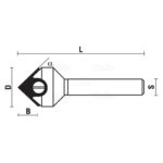 hw insert v-grooving bits z1 - S8 D17.6 α45° B8.5 L53