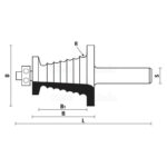 hw multi beading bits with ball bearing guide z2 - S12 D51 B51 L99 B138 R3