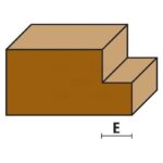 hw rabbeting bits with ball bearing z2 - S8 D28.6 B13.2 L48 E7.95