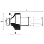 hw radius bits with ball bearing guide z2