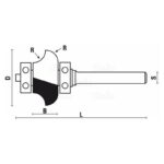 hw radius bits with double ball bearing guide z2