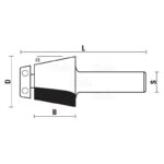 hw rounding over undermount bowl bits with ball bearing guide z2 - S12 D32 α12° B25 L76