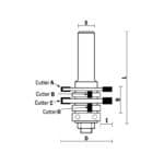 hw slot cutter set with ball bearing guide z2