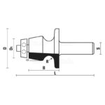 hw undermount profile bowl bits with ball bearing guide z2 - S12 D42 α10° B33 L84 D122 R6.4