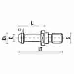 retaining pawls for concentric chuck - SM10 D6.5 TypeISO30 L22 D18.5