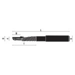 solid carbide double diameter spiral bits z1