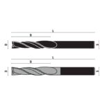 solid carbide spiral bits up cut z2