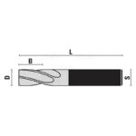 solid carbide spiral bits up cut z4