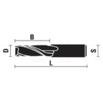 solid carbide spiral cutters upcut finish style s-6 z2