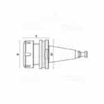 collet chucks iso 30 with flange o58