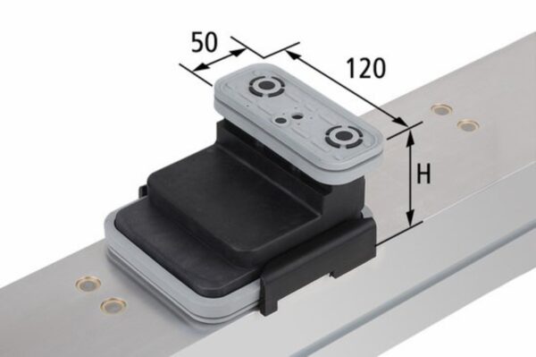 Blok podcisnien. 120x50 H=125 VCBL-K2 Q