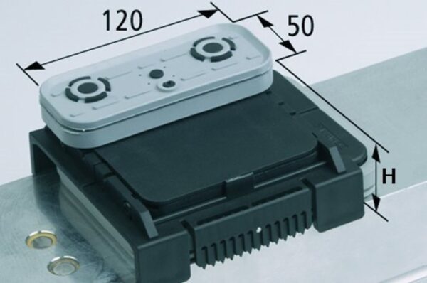 Blok podcisnien. 120x50 H=125 VCBL-K2 Q