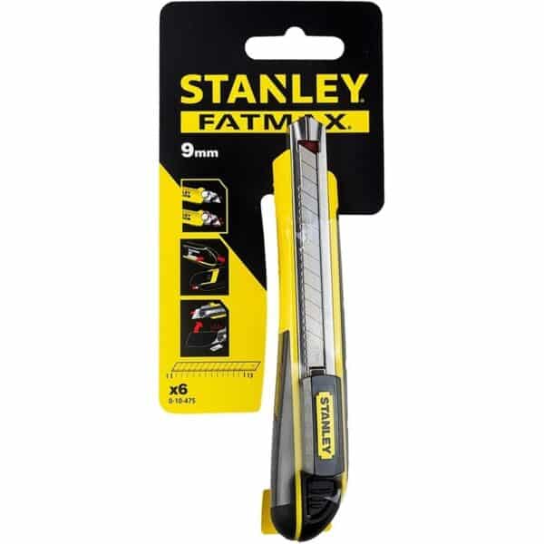 ΜΑΧΑΙΡΙΑ ΜΟΥΣΑΜΑΔΩΝ STANLEY 0-10-475 ΣΠΑΣΤΗΣ ΛΑΜΑΣ 9MM