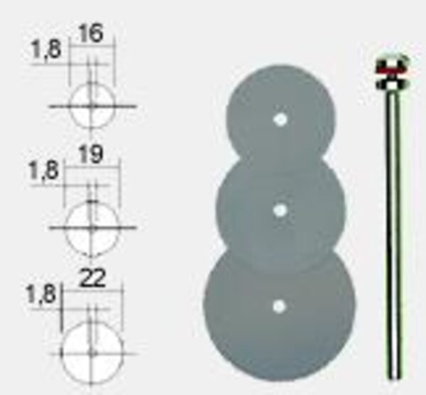 Δίσκοι Κόπης Φ22 Χ 0,1mm , Φ19 Χ 0,1mm , Φ16 Χ 0,1mm Set 3 τεμαχίων