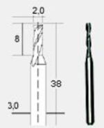 Τρυπάνια φρεζαρίσματος Φ2 Χ 8mm