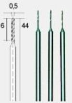 Τρυπάνια HSS Φ 0,5 Χ 6mm Set 3 τεμαχιων