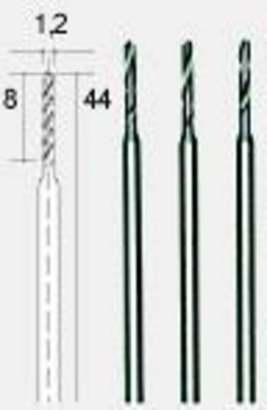 Τρυπάνια HSS Φ 1,2 Χ 8mm Set 3 τεμαχιων