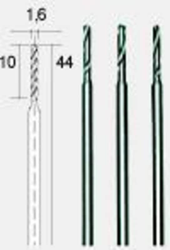 Τρυπάνια HSS Φ 1,6 Χ 10mm Set 3 τεμαχιων